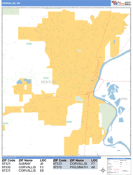 Corvallis Wall Map