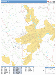 Allentown Wall Map