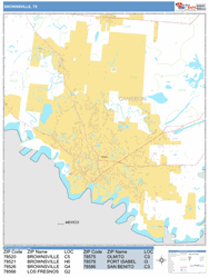 Brownsville Wall Map