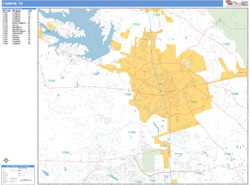 Conroe Wall Map