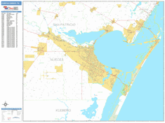 Corpus Christi Wall Map