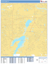 Grand Prairie Wall Map