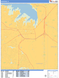 Grapevine Wall Map