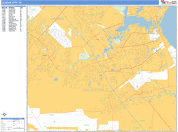 League City Wall Map