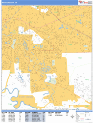 Missouri City Wall Map