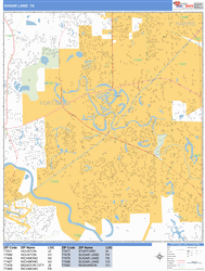 Sugar Land Wall Map