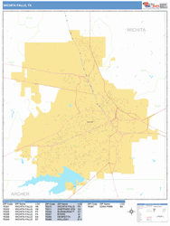 Wichita Falls Wall Map