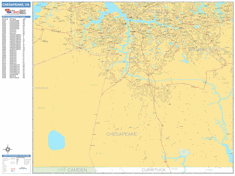 Chesapeake Wall Map