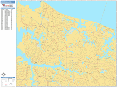 Norfolk Wall Map