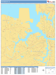 Portsmouth Wall Map