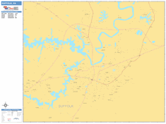 Suffolk Wall Map