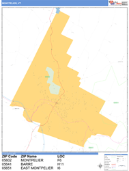 Montpelier Wall Map