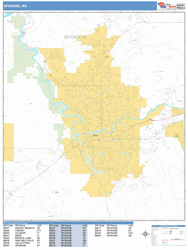 Spokane Wall Map