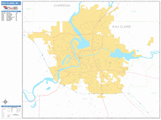 Eau Claire Wall Map