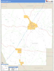 Butler County, AL Wall Map