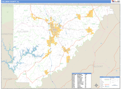 Cullman County, AL Zip Code Wall Map