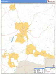 Dale County, AL Zip Code Wall Map