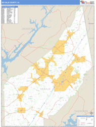 DeKalb County, AL Wall Map