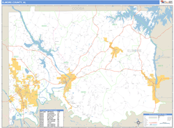 Elmore County, AL Zip Code Wall Map