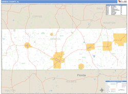 Geneva County, AL Wall Map