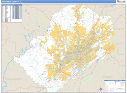 Jefferson County, AL Wall Map