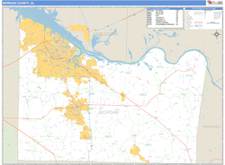 Morgan County, AL Zip Code Wall Map