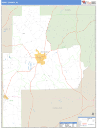 Perry County, AL Zip Code Wall Map