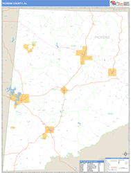 Pickens County, AL Wall Map