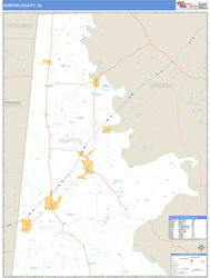 Sumter County, AL Zip Code Wall Map