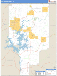 Tallapoosa County, AL Wall Map