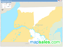 Bristol Bay County, AK Zip Code Wall Map