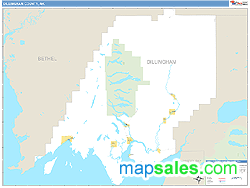 Dillingham County, AK Zip Code Wall Map