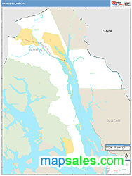 Haines County, AK Zip Code Wall Map
