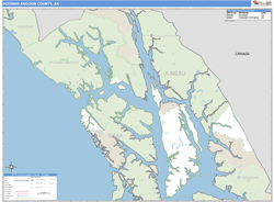 Hoonah-Angoon County, AK Wall Map