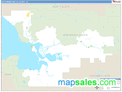 Northwest Arctic County, AK Zip Code Wall Map