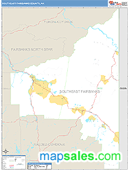 Southeast Fairbanks County, AK Wall Map