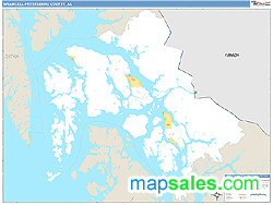 Wrangell-Petersburg County, AK Zip Code Wall Map