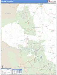 Coconino County, AZ Zip Code Wall Map