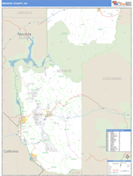 Mohave County, AZ Zip Code Wall Map
