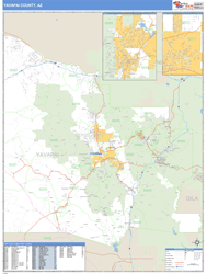 Yavapai County, AZ Zip Code Wall Map