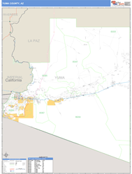 Yuma County, AZ Wall Map