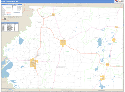 Ashley County, AR Zip Code Wall Map
