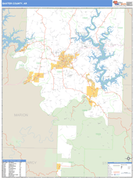 Baxter County, AR Zip Code Wall Map