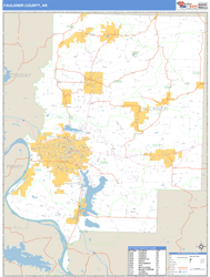 Faulkner County, AR Wall Map