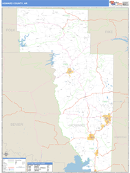 Howard County, AR Wall Map