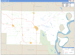 Lee County, AR Wall Map