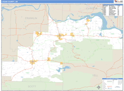 Logan County, AR Wall Map