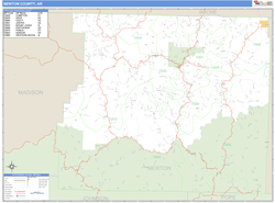 Newton County, AR Zip Code Wall Map