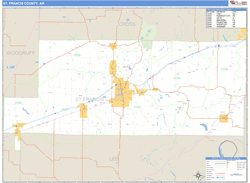 St. Francis County, AR Zip Code Wall Map