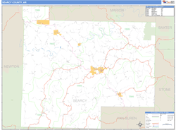 Searcy County, AR Zip Code Wall Map